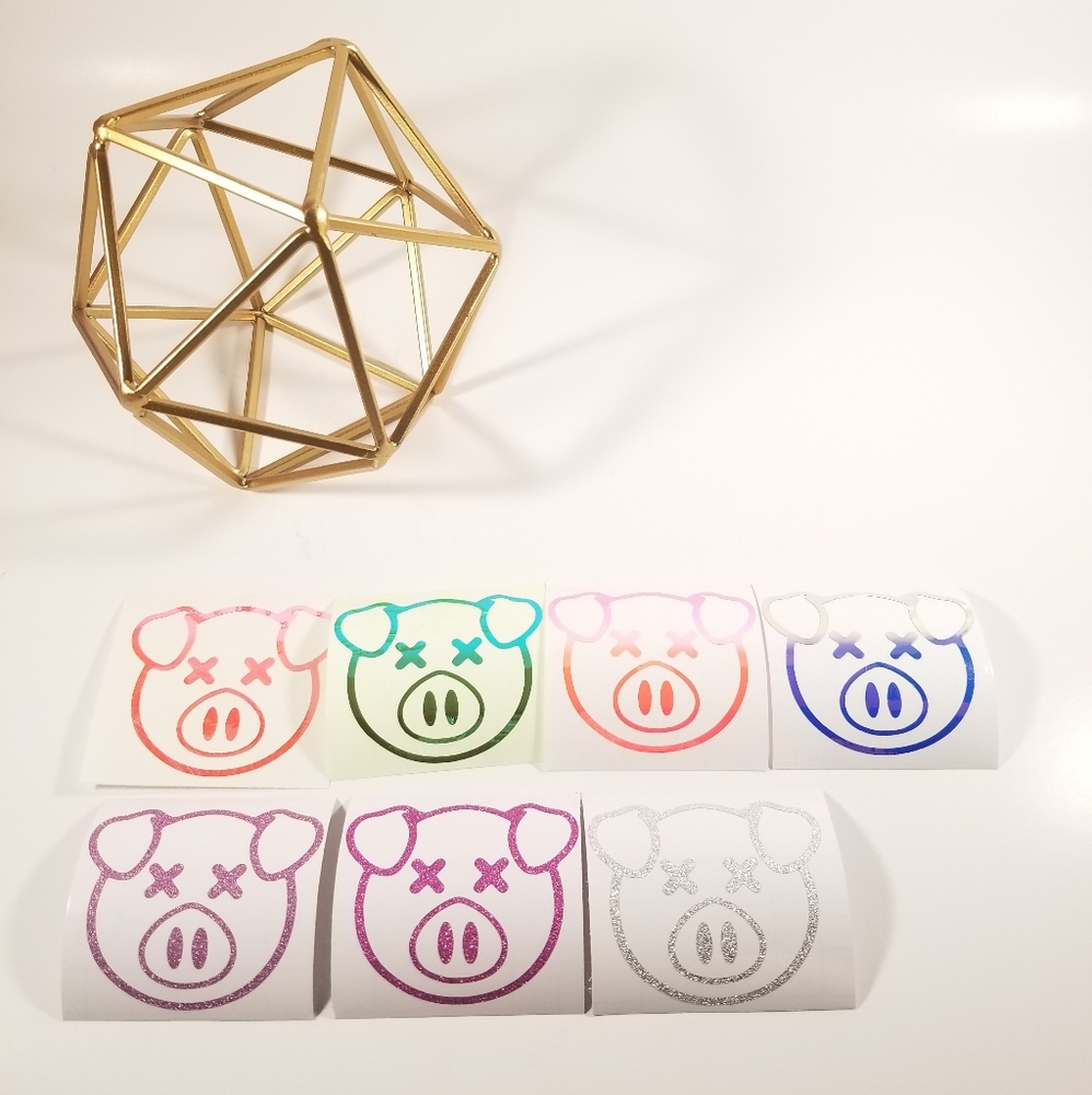 🆕️7 Pig Logo Decals